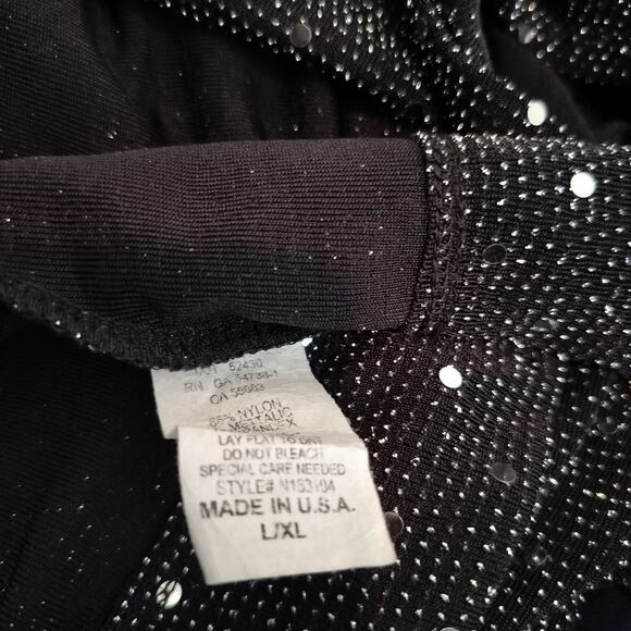 Nally & Millie Silver Paillette Tank Top Shiny Metallic Party - Picture 11 of 11